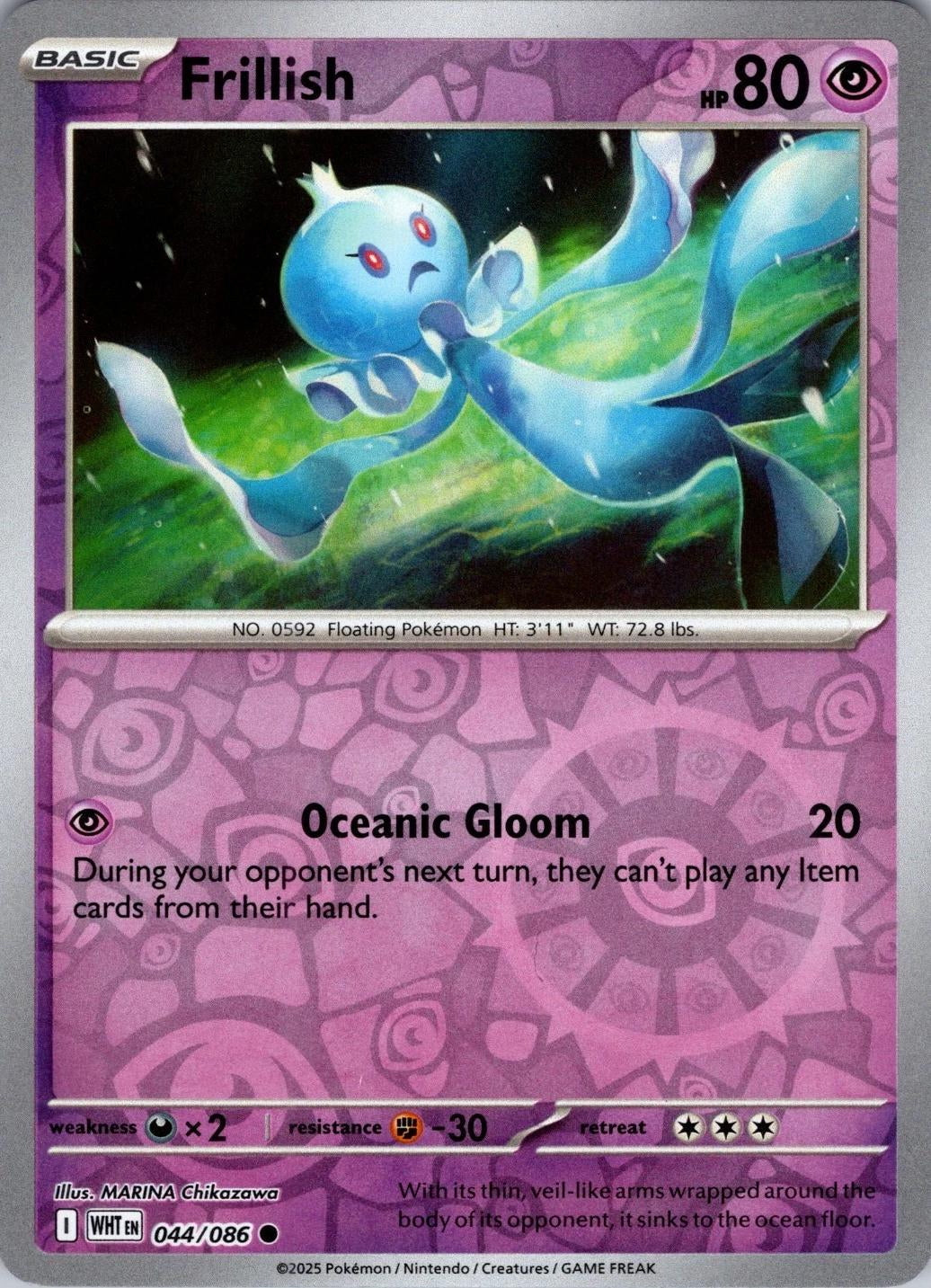 White Flare Frillish #44/86 Reverse Holo